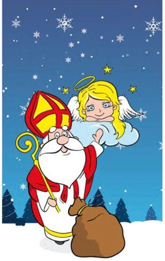 Punguță celofanată de Moș Nicolae cu fund în cruce 18 × 36 cm