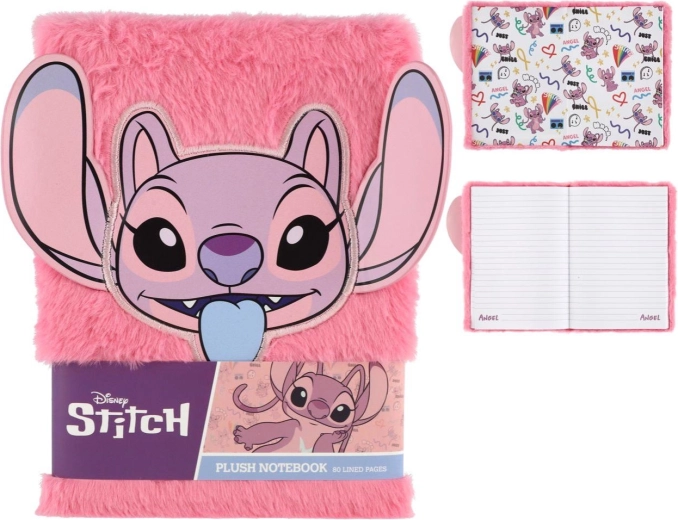 Caiet tip agendă cu inele din pluș Lilo & Stitch – Angel