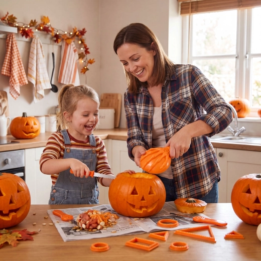 Set de Halloween pentru sculptat dovleci