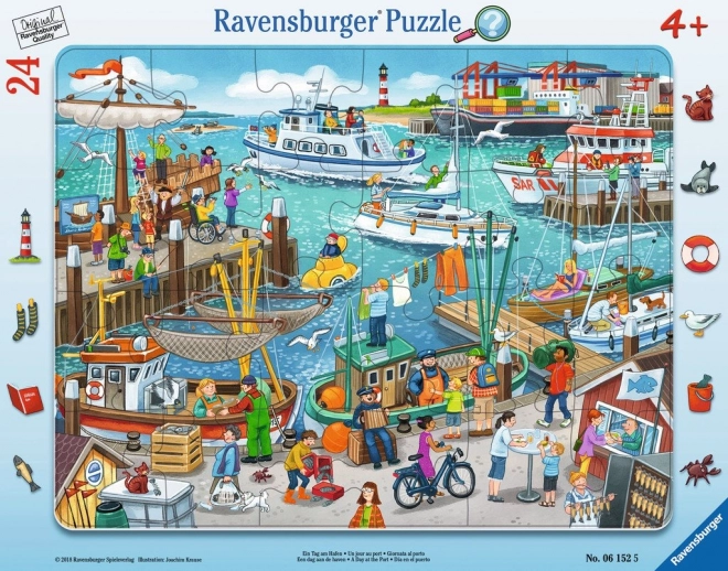 Puzzle Ravensburger Ziua în Port 24 Piese
