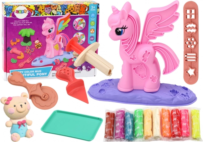 unicorn diy – set creativ cu plastilină și accesorii