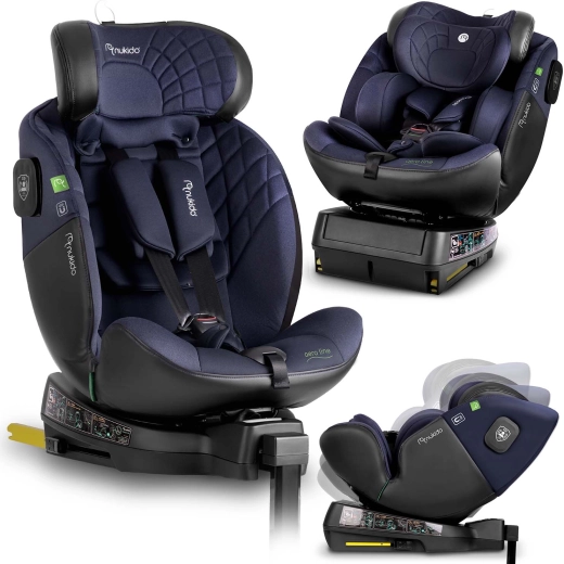 Scaun auto pentru copii Nukido Aero Line 40–150 cm i-Size, rotativ, ISOFIX