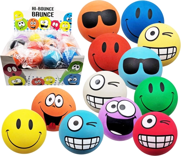 Mingea săritoare emoticon 6 cm