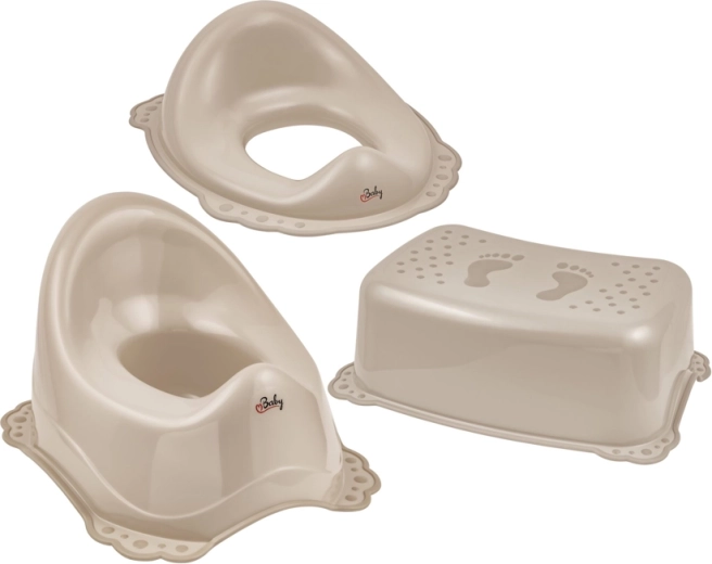 Set de toaletă antiderapant Maltex Classic bej