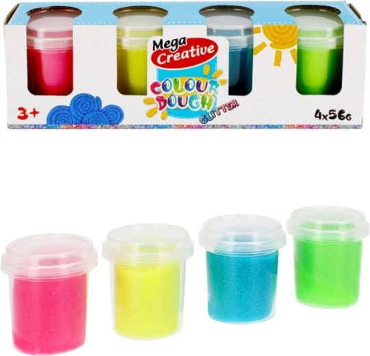 Plastilină sclipitoare în tuburi (4 culori) - 1 bucată