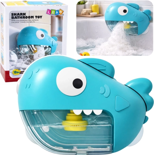 Jucărie de baie rechin – generator de spumă, albastru