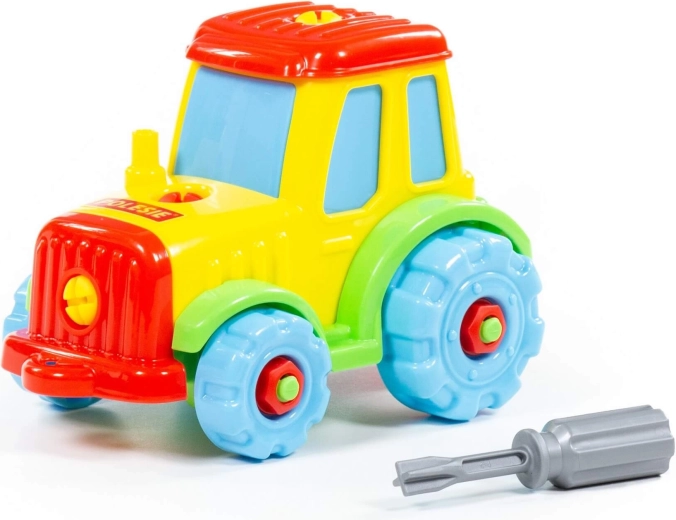 Set de construcție demontabil cu tractor, 20 de piese