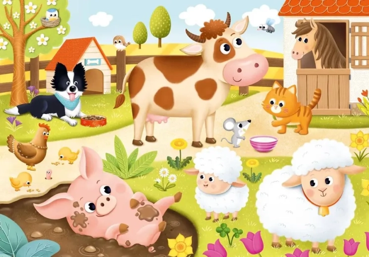 Puzzle Animale domestice XL 15 piese DINO