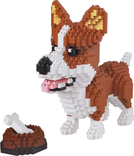 Set de construcție 1200 piese welsh corgi
