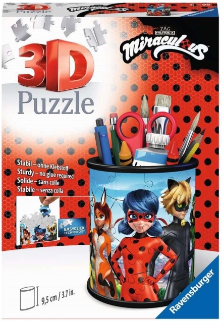 Ravensburger suport puzzle 3D Buburuza Miraculoasă și Motanul Negru 57 piese