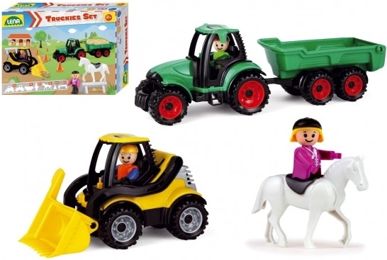 Truckies set de fermă cu remorcă și accesorii