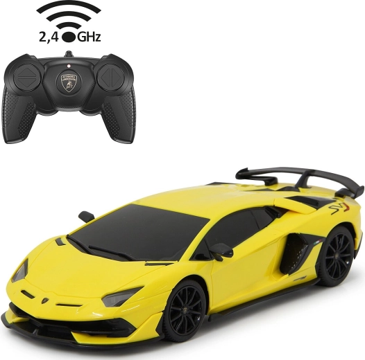 Jamara Lamborghini Aventador SVJ mașină RC 1:24, galbenă, 2,4 GHz