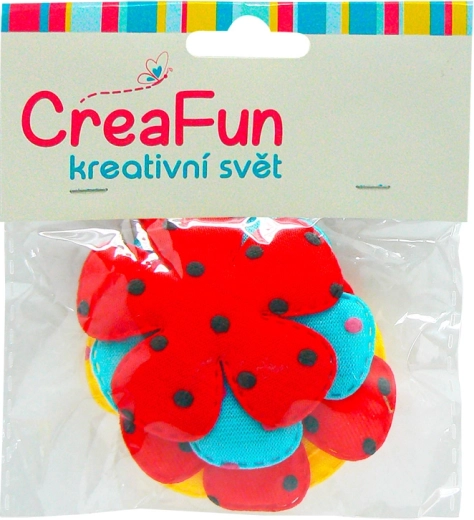 Flori textile cu buline, set 5 buc (5,5 cm) – SPARKYS