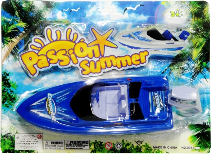 Bărcuță din plastic cu baterii pentru copii