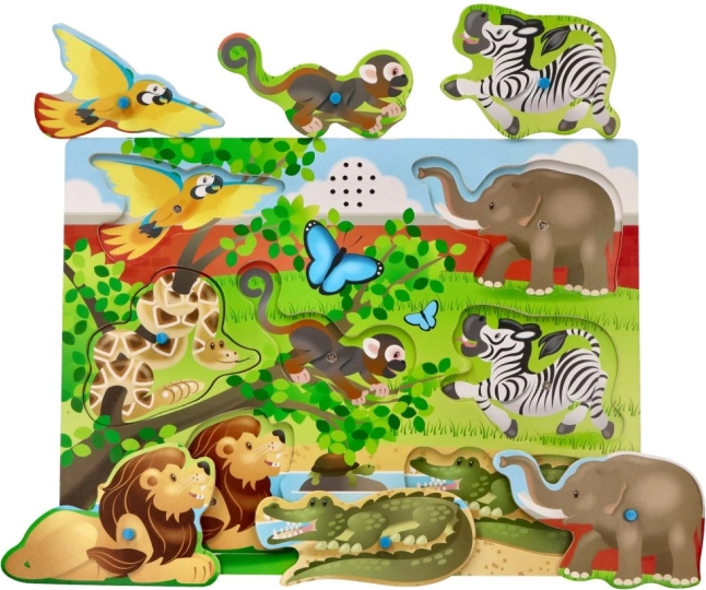 Puzzle sonor Animale de la Zoo