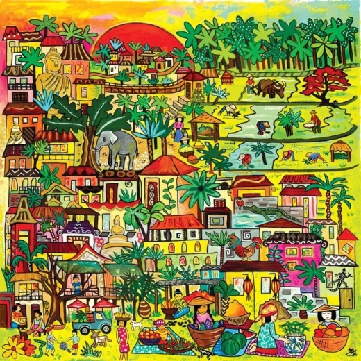 Puzzle Viața în Asia 1023 piese MAGNOLIA