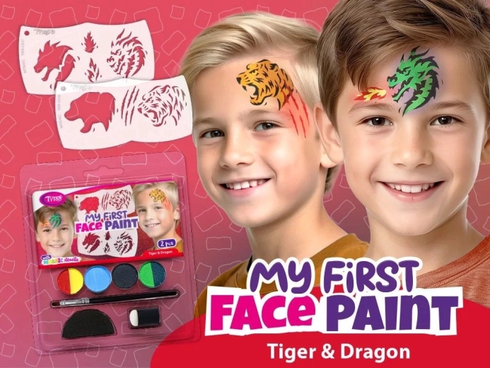 My First FacePaint pictură pe față tigru și dragon