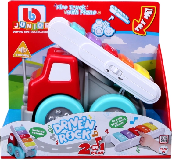 BB Junior pompieri cu pian 2 în 1