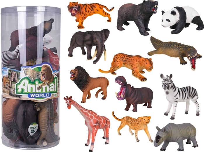 Set de animale safari – 12 figurine mari