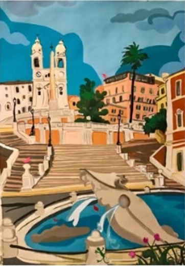Norimpex pictură pe numere Scările Spaniole 40 × 50 cm