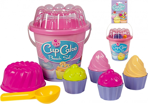 Androni set pentru nisip prăjiturele – mediu – Roz