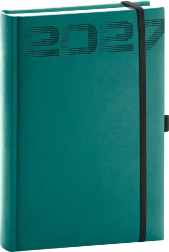 Agenda zilnică Notique Aprint Top 2027, petrol, 15 × 21 cm
