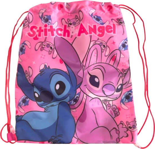 Sac pentru copii, de purtat pe spate, Lilo & Stitch, roz, 40 × 35 cm