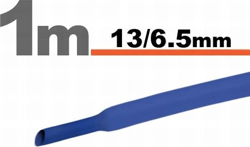 Tub termocontractabil albastru 13 / 6,5 mm