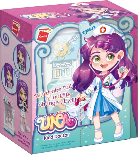 QMAN UNA Series dulap garderobă – doctoriță set de construit pentru copii