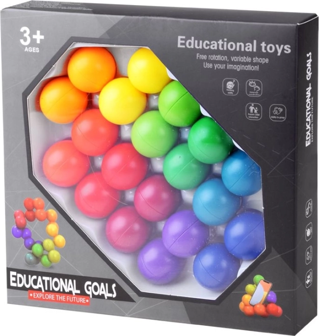 Puzzle logic educativ din bile colorate
