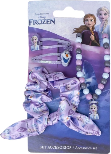 Set de accesorii pentru copii Disney Frozen – agrafe, elastic și colier
