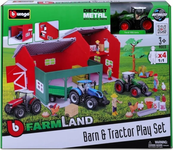 Set Bburago fermă cu tractor