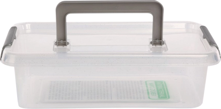 Cutie de depozitare antibacteriană cu capac și mâner 3,1 l (29 × 20 × 8 cm)
