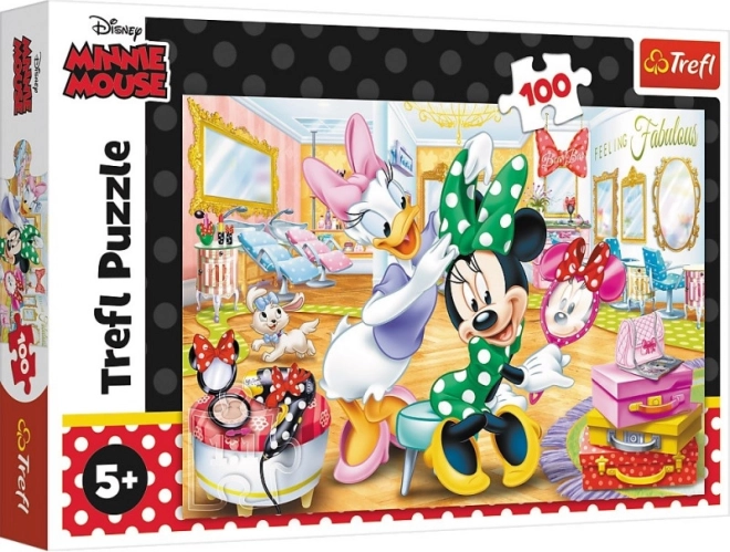 Puzzle 100 piese – Minnie la salonul de înfrumusețare DISNEY
