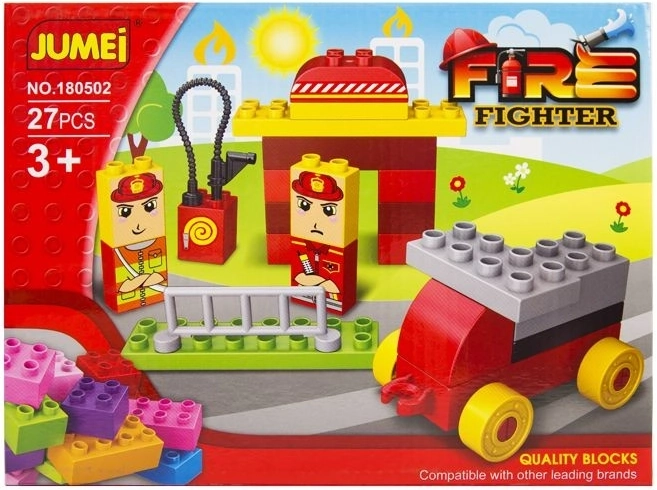 Set de construcție Jumei 3+ stație de pompieri – 27 piese, 26 × 19 cm - 1 bucată