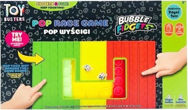 Joc de societate TOY BUSTERS Pop Race – joc de curse pentru 2 jucători