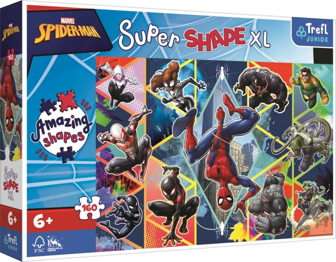 Puzzle 160 piese XL Super Shape – alătură-te lui Spider‑Man