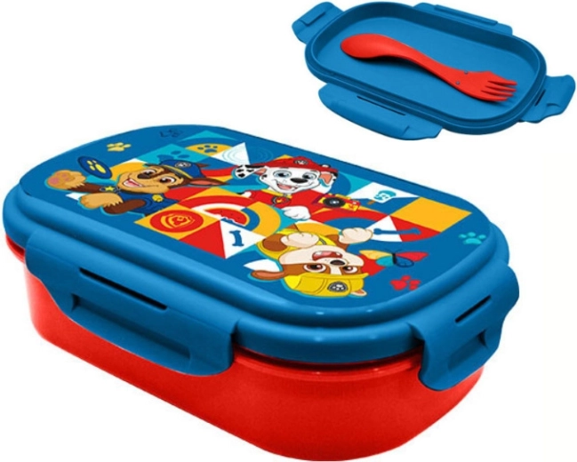 Cutie pentru gustare PAW PATROL cu set de tacâmuri