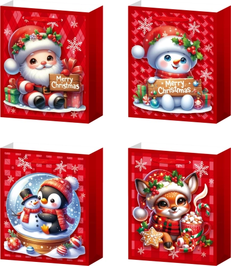 Pungă cadou L de Crăciun