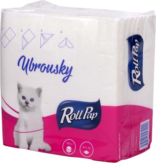 Șervețele de hârtie 30 × 30 cm, o singură strat, 100 buc.