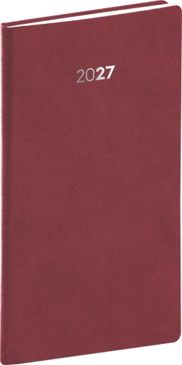 Notique agendă de buzunar Balakon 2027 bordo 9 × 15,5 cm