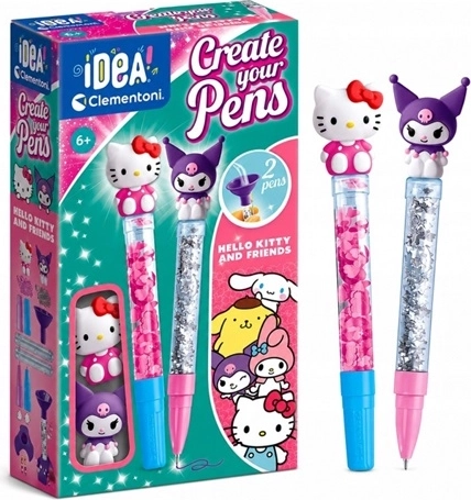 Clementoni Idea Mini fabrică de pixuri cu bilă Hello Kitty și prietenii