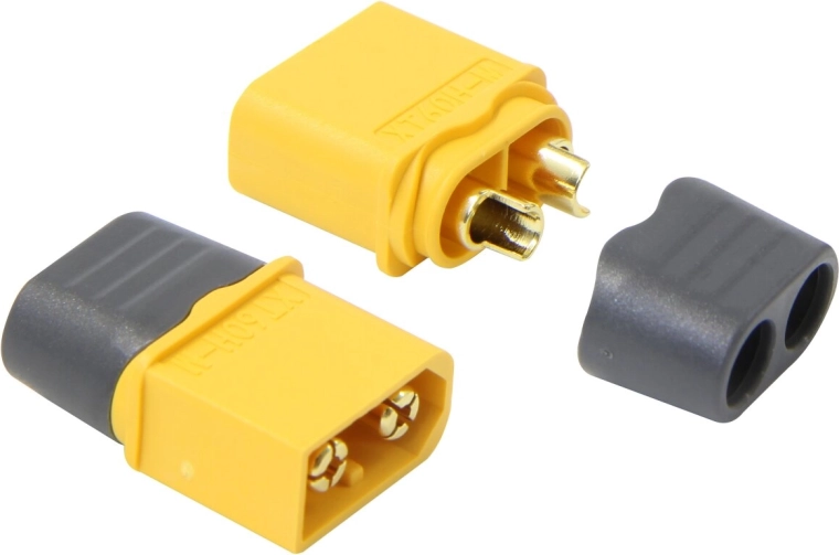 Conector JAMARA XT60 cu contacte aurite și capace de izolație, pereche