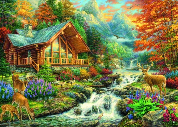 Puzzle Bluebird Liniștea Alpilor 500 piese