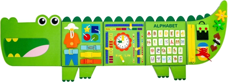 2Kids Toys planșă de activități moale, crocodil