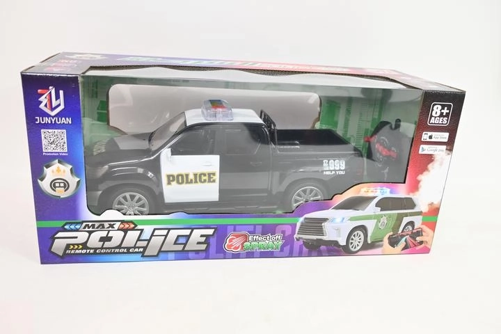 Jeep de poliție cu telecomandă, cu efect de abur
