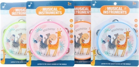 Tamburină cu animăluțe 16 cm