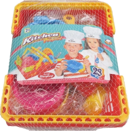 Coș de gătit de jucărie pentru copii, set 23 piese