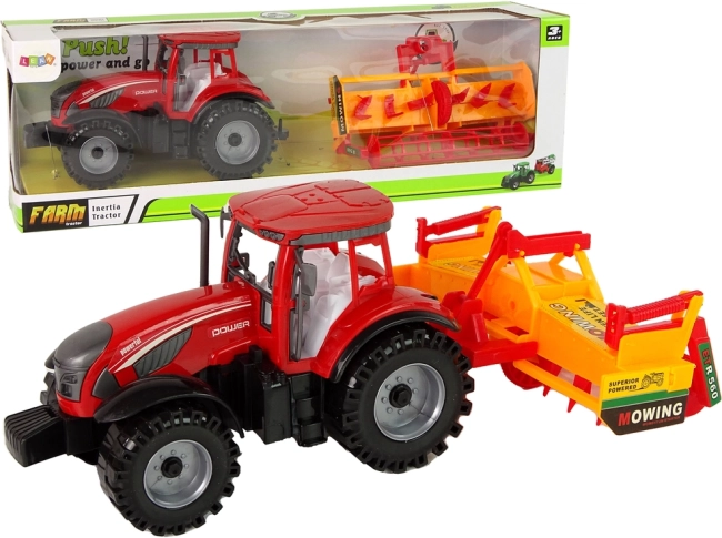Tractor cu cultivator cu mecanism de inerție – roșu