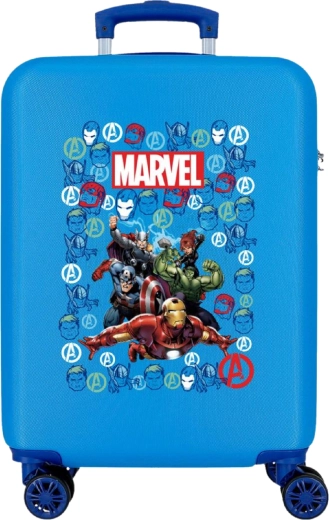 Troler pentru copii cu carcasă rigidă Marvel Avengers Team, albastru, 55 cm, 34 l